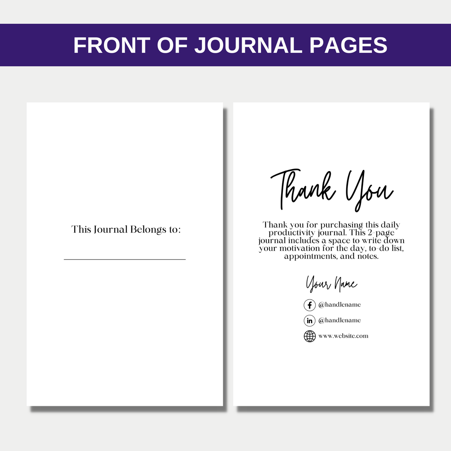 I Can I Will I Must Productivity Journal