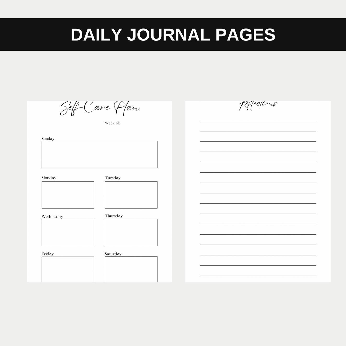 Self-Care Is For Me Self-Care Journal